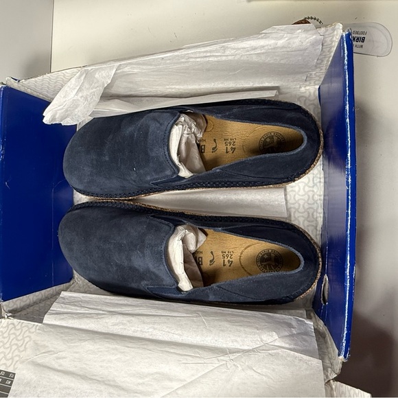 NIB Birkenstock Callan Dark Blue Suede Loafers Size 41 EU Women’s 10/Mens 8 - Picture 9 of 11